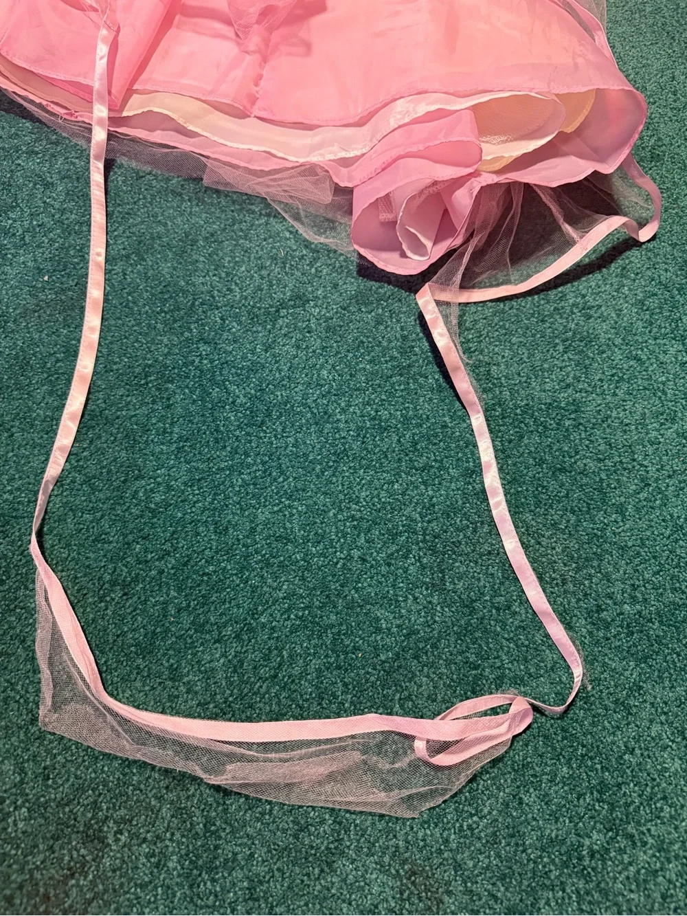 Pink Satin & Tulle Flower Girl Dress